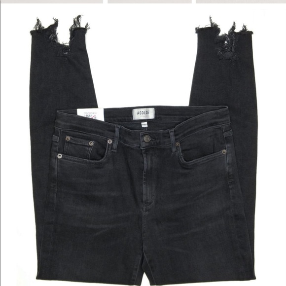 Agolde Sophie distressed jeans skinny high rise - Picture 5 of 12